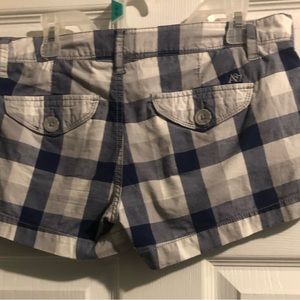 - - Aeropostale stretch size 0, 29” waist, dark blue, gray, white ,